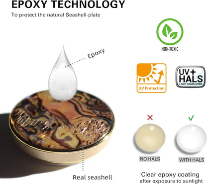 OnTheGrip Cute Natural Seashell Design Round Shape Collapsible Mobile Phone Grip Stand Holder for Smartphone Tablet Cell Phone Accessory (Crème)