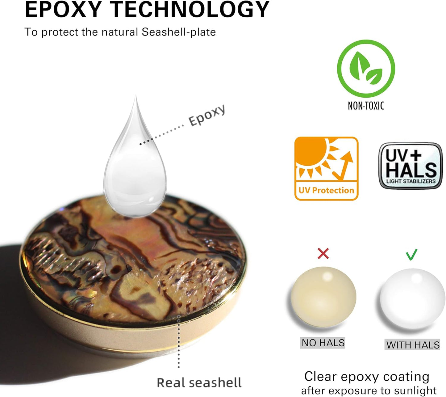 OnTheGrip Cute Natural Seashell Design Round Shape Collapsible Mobile Phone Grip Stand Holder for Smartphone Tablet Cell Phone Accessory (Black Fresh Water)