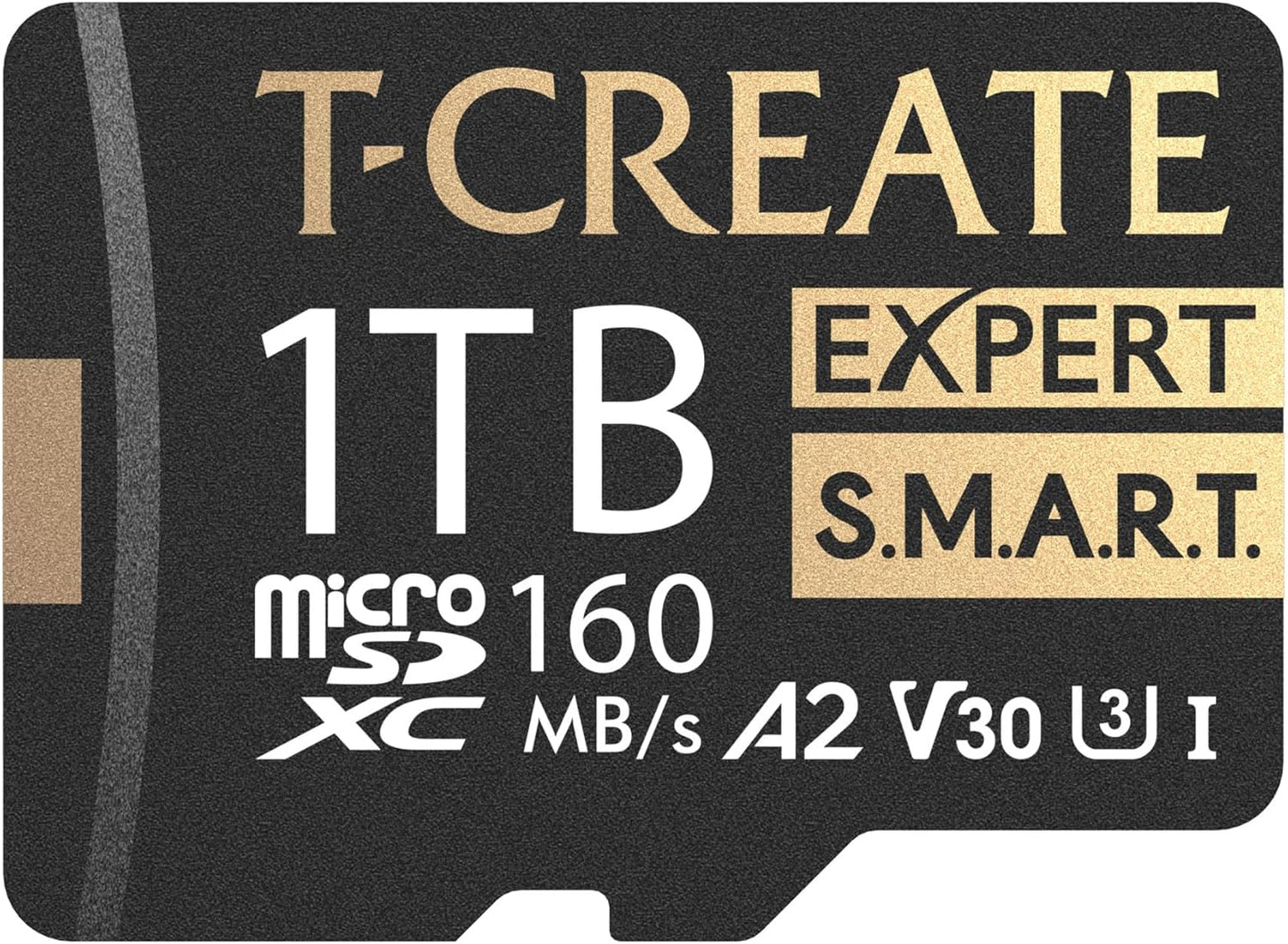 TEAMGROUP T-Create Smart A2 1TB Micro SDXC U3 V30 4K R/W Speed up to 160/150 MB/s High Speed Flash Memory Card for Creators, Compatible with GoPro, Insta360 TTCS1TIA2V3003