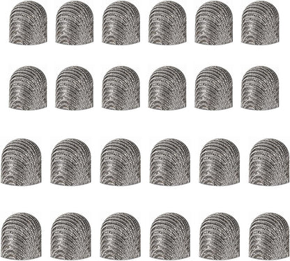 Lusofie 24Pcs Replaceable Mesh Fiber Tips 2 Sizes Stylus Tips, Stylus Replacement Tips for Stylus Pen,(5mm / 0.2 Inch, 6mm / 0.24 Inch)
