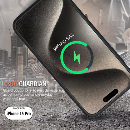 Battery Case for iPhone 15 Pro, 10000mAh Rechargeable Portable Charging Case with Wireless Charging, Compatible for iPhone 15 Pro (6.1 inch) with CarPlay, Extend Battery Pack Charger (Black)