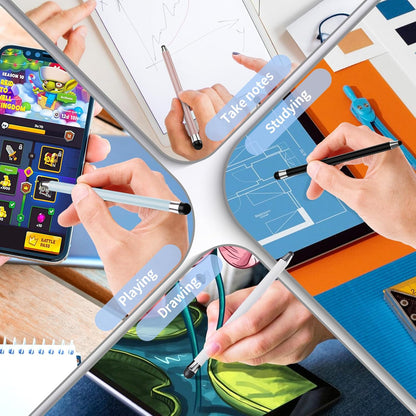 Stylus Pen for Touchscreen 10Pcs, 2-in-1 High Sensitivity & Precision Stylists pens, Stylus Pen for iPad/iPhone/Samsung/Android Tablets and Universal Capacitive Touch Screen (Blue)
