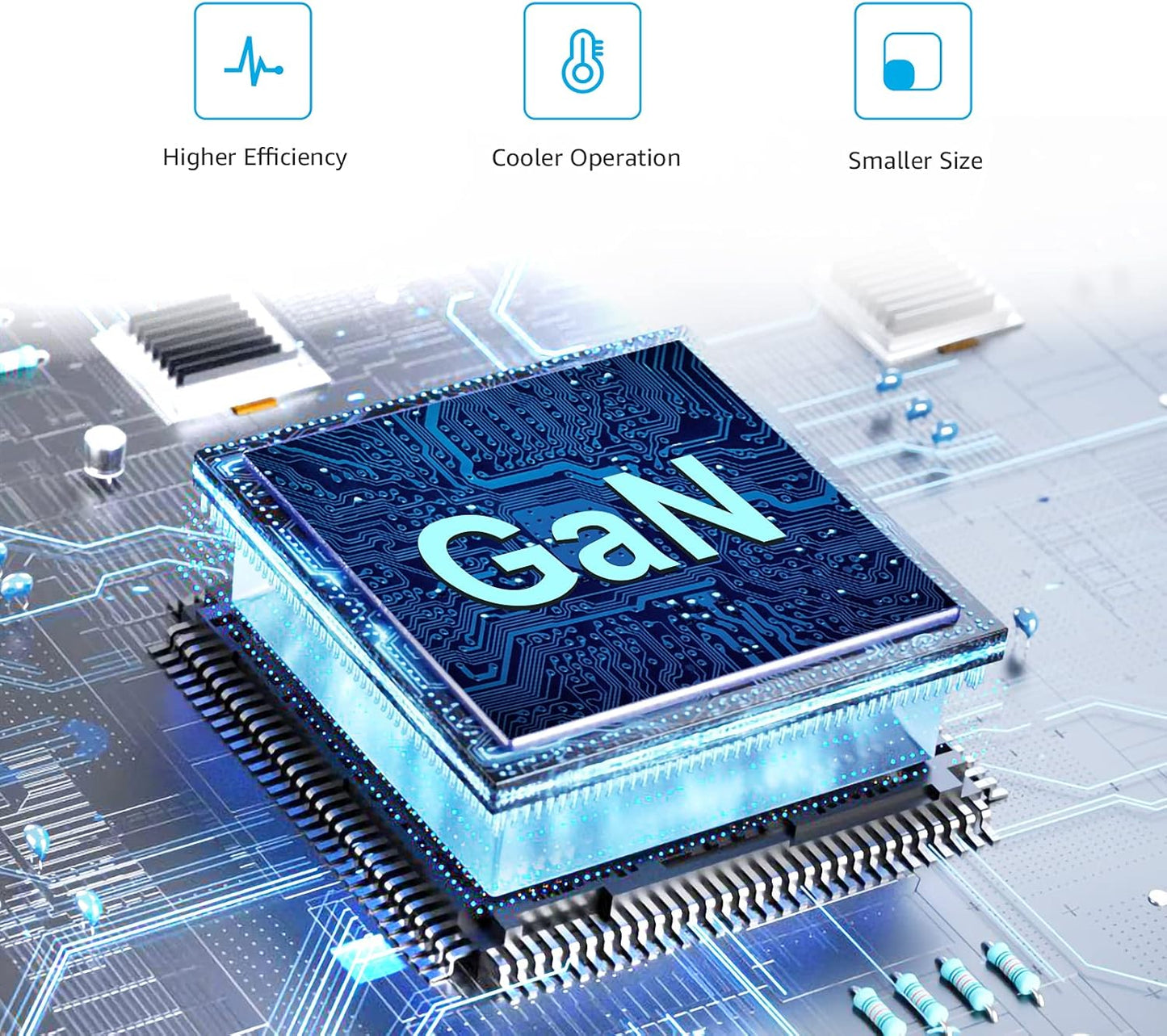 Amazon Basics 100W Four-Port GaN Wall Charger w/ 2 USB-C (100W,18W) & 2 USB-A Ports (12W) w/PD for Laptops, Tablets & Phones (iPhone 16/15/14/13/12/11/X, iPad, Mac, Samsung, and More), Non-PPS, Black