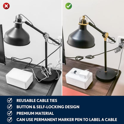 PZOZ (10 pcs) Reusable Cable Ties, Elastic Silicone Cord Organizer Straps Keeper Management Holder for iPhone Charging Cable Charger Wire Labels Desk Car and Travel Accessories (Black)