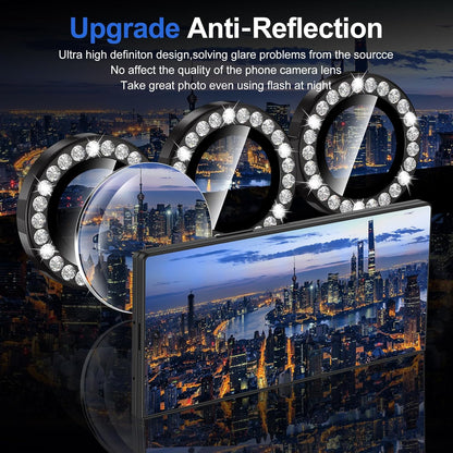 for Samsung Galaxy Z Fold 7 Camera Lens Protector, Individual Metal Ring Tempered Glass Lens Cover, [Strong Adsorption] Scratch Resistant Ultra-Thin HD Clear Lens Cover, 1 Set-Black Diamond