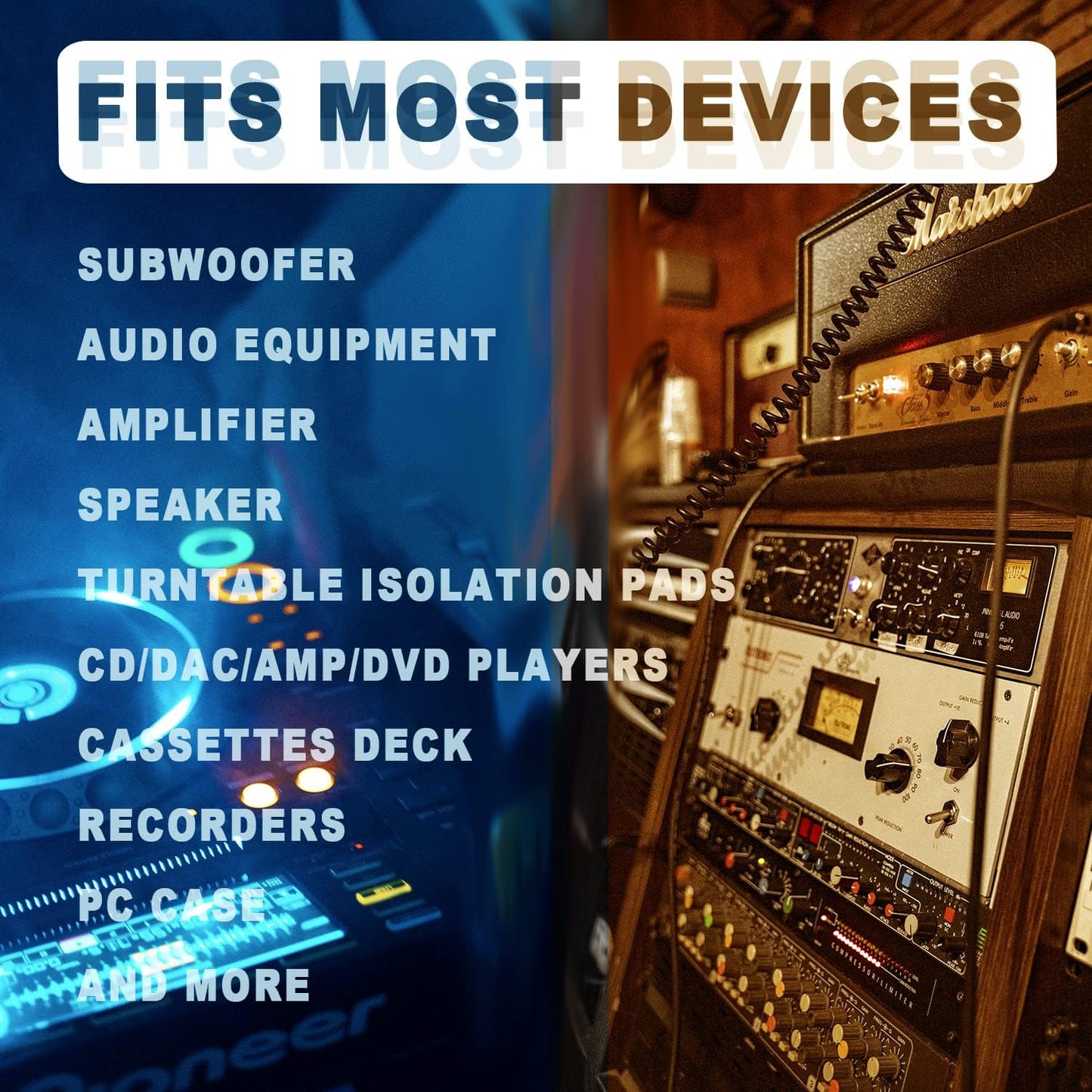 1.25" Silicone Hemisphere Bumpers Isolation Feet Rubber Non-Skid Speaker Pads with Adhesive Record Player Isolation Pads for Small Speaker Spikes,Turntable,Amplifiers, Subwoofer,Monitors,Decks 16 PCS