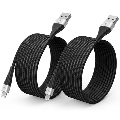 Extra Long iPhone Charger Cord 10FT 2Pack, Apple MFi Certified USB A to Lightning Cable Braided Fast Charging Cord Compatible with iPhone14/13/12/11 Pro Max/Pro/XS Max/XS/XR/X/8 Plus/8/7/iPad/iPod