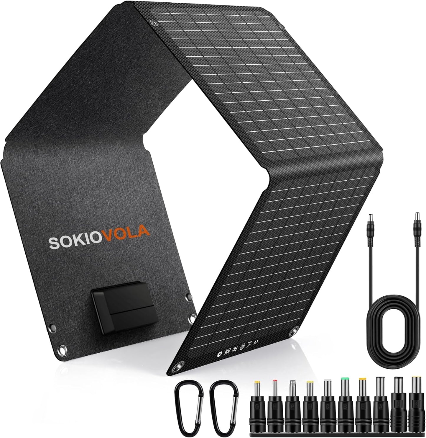 N-Type 16BB Portable Solar Panels 30W Foldable Solar Panels Charger ETFE Solar Panel with DC USB-C and USB-A IP68 Waterproof for Small Power Station Mobile Phones RV Travel Outdoor Camping