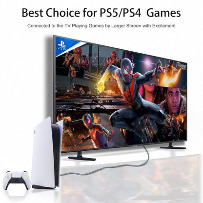 LEADSTAR HDMI Cable 4K 100 ft Fiber Optic, 4K 60Hz 18Gbps High Speed HDMI 2.0 Cord Braided | Ultra HD, HDR10, 1080p, eARC, 3D, HDCP 2.2 | for Xbox, PS5, TV, Laptop, Monitor