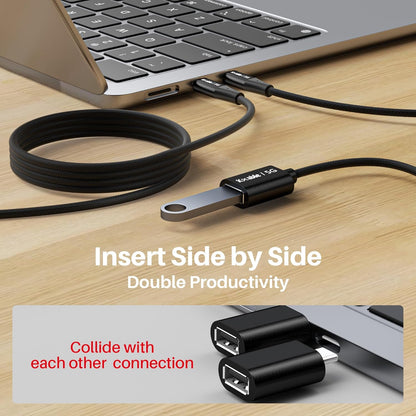 USB C to USB Female Cable 3FT, Type-C Male to USB A 3.1 Female OTG Cable, 5Gbps Data Transfer, Compatible with MacBook Pro/Air, iPhone 16 Pro Max/16 Plus/16/15 Series, Galaxy S24/S23/S22/S21 and More