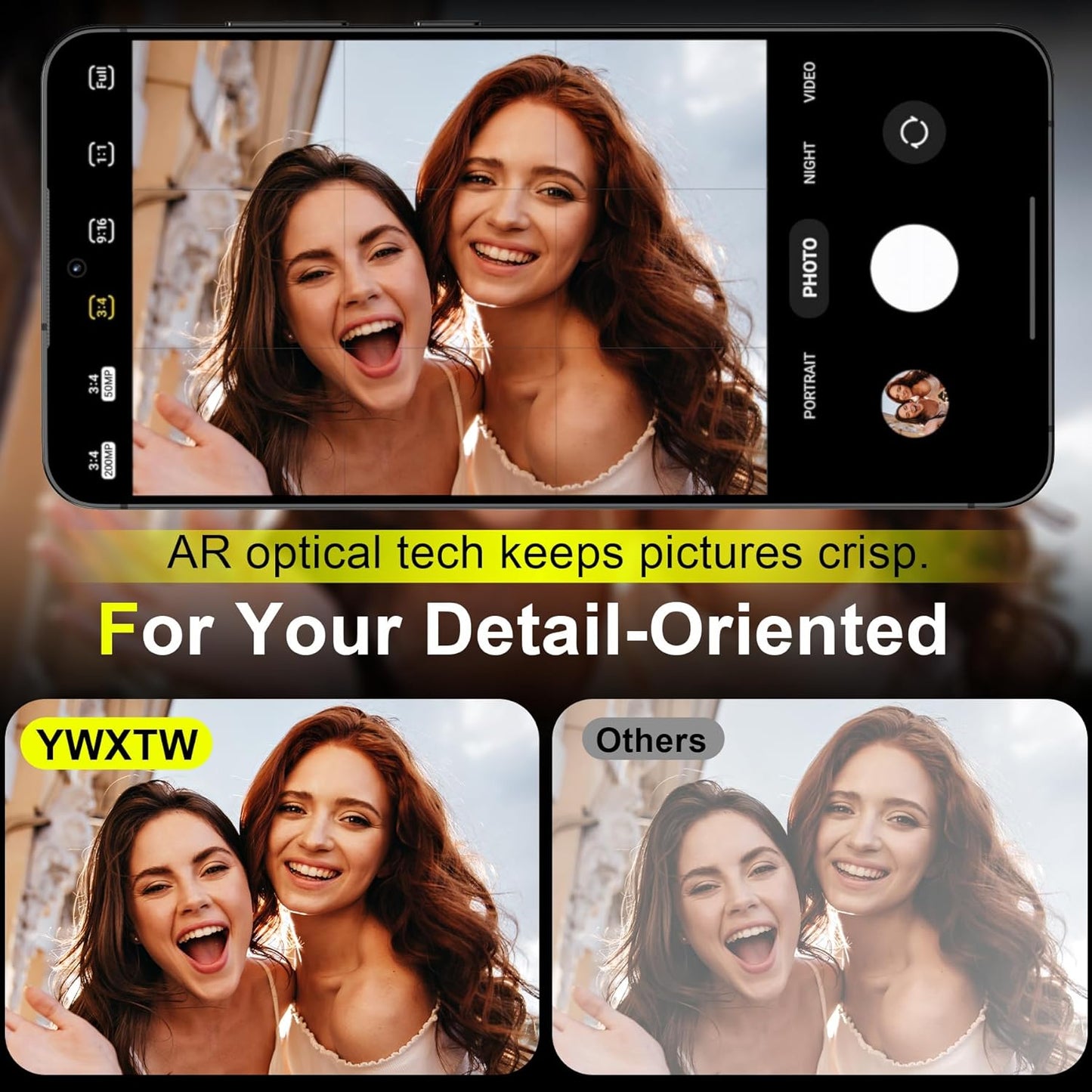 YWXTW Camera Lens Protector for Samsung Galaxy S25 Accessories [1:1 Fit & Ultra Clarity] 9H Tempered Glass Metal Individual Ring Camera Cover Screen Protector for S25, Case Friendly (Multi-Coloured)