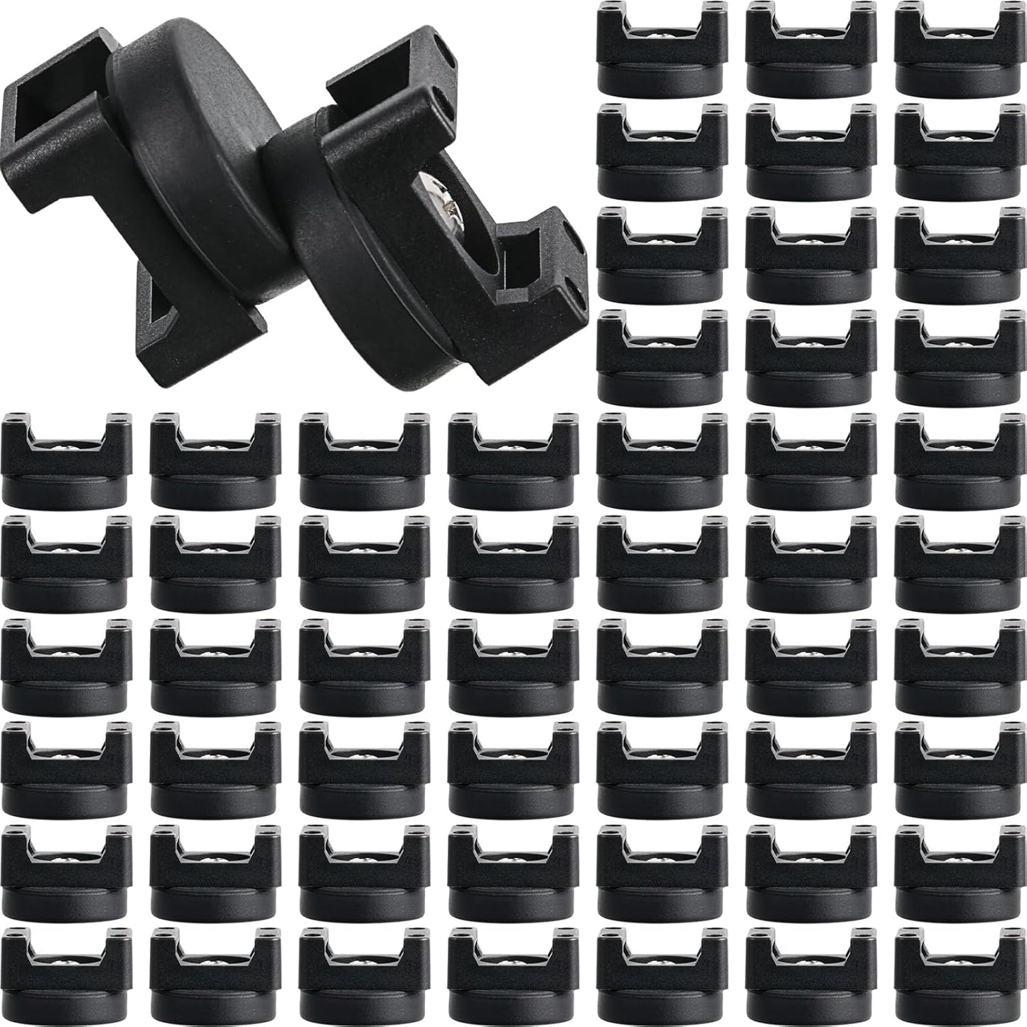 Yookeer 60 Pcs Magnetic Zip Tie Mount Base Black Magnetic Cable Clips Wire Holder Multipurpose Cable Ties Management Base Electrical Supplies for Wire (22 mm)