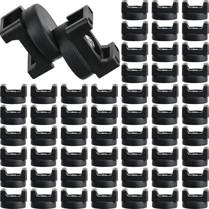 Yookeer 60 Pcs Magnetic Zip Tie Mount Base Black Magnetic Cable Clips Wire Holder Multipurpose Cable Ties Management Base Electrical Supplies for Wire (22 mm)
