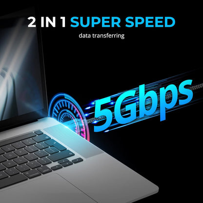 SABRENT [3-Pack 22AWG Premium 3ft USB-C to USB A 3.0 Sync and Charge Cables [Black] (CB-C3X3)