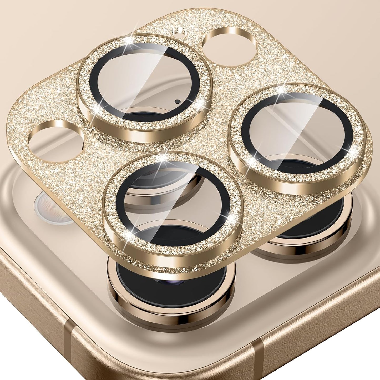 Tensea for iPhone 16 Pro/iPhone 16 Pro Max/iPhone 15 Pro/iPhone 15 Pro Max Camera Lens Protector, Metal Aluminum Alloy Tempered Glass Cover Camera Screen Protector Accessories, Case Friendly