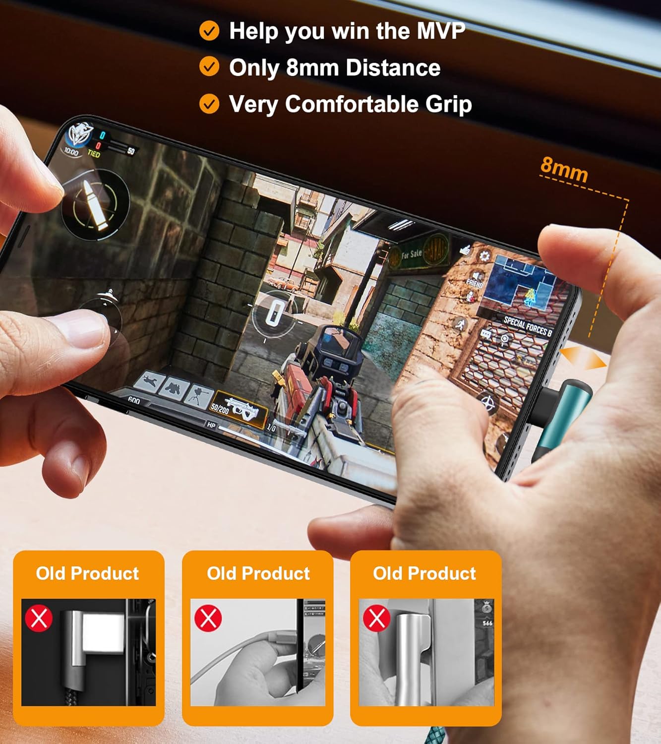 sweguard USB C Cable Right Angle [3Pack, 10FT+6.6FT+3.3FT], USB Type C iPhone 16 Charger Cable Nylon Braided Cord for iPhone 15 16 Pro Max Plus, Samsung Galaxy S25 S24 S23 S22 S21 S10 Note 20 10,Moto,