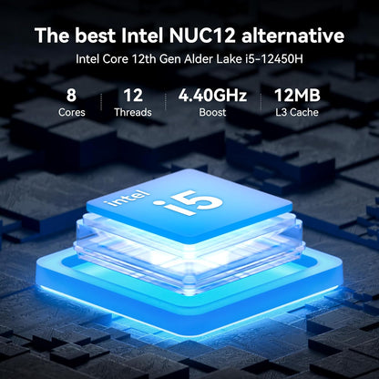 GEEKOM Mini PC IT12(3-Year Quality Support),with 12th Gen Intel i5-12450H Mini Computers,16GB RAM/512GB NVMe PCIe Gen 4 SSD Windows 11 Pro Desktop PC,USB 4.0/2.5G LAN/8K,for Business|Office|Home
