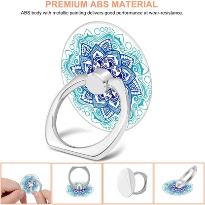 Bonoma Phone Ring Stand Holder, 3-Pack 360 Degree Rotation Universal Finger Ring Stand Compatible with Smartphones and Tablets Mandala