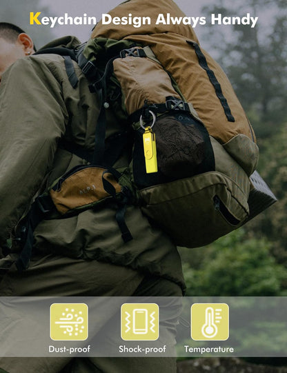 MOSDART 256GB USB3.1 Fast Speed C and A Dual Flash Drive, exFAT Memory Stick with Keychain and LED Indicator, for iPhone 15 and 16, Android Phone, iPad, MacBook, and Other Laptops,Yellow