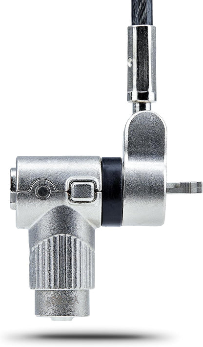 StarTech.com 3-in-1 Universal Laptop Lock 6.6ft (2m), Master Keyed Security Cable, Compatible with Noble Wedge/Nano/K-Slot; TAA