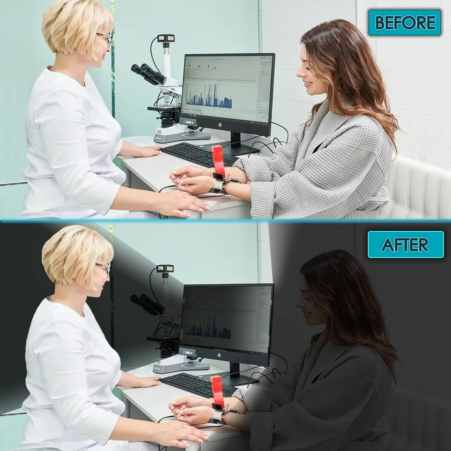 [2 Pack] Premium Privacy Screen Filter for 21.5 Inches Desktop Computer Widescreen Monitor with Aspect Ratio 16:09. Anti Glare and Anti Blue Light Protection