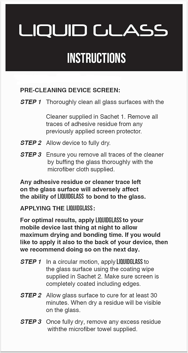 LUVVITT Liquid Glass Screen Protector Scratch and Shatter Resistant Wipe On Nano Protection for All Phones Tablets Smart Watches - Universal