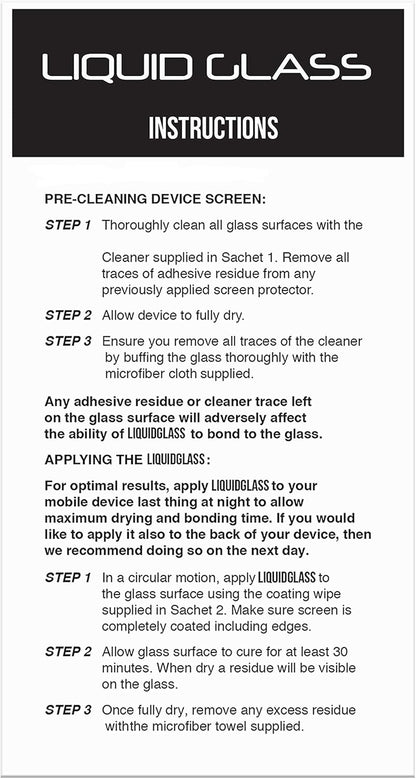 LUVVITT Liquid Glass Screen Protector Scratch and Shatter Resistant Wipe On Nano Protection for All Phones Tablets Smart Watches - Universal