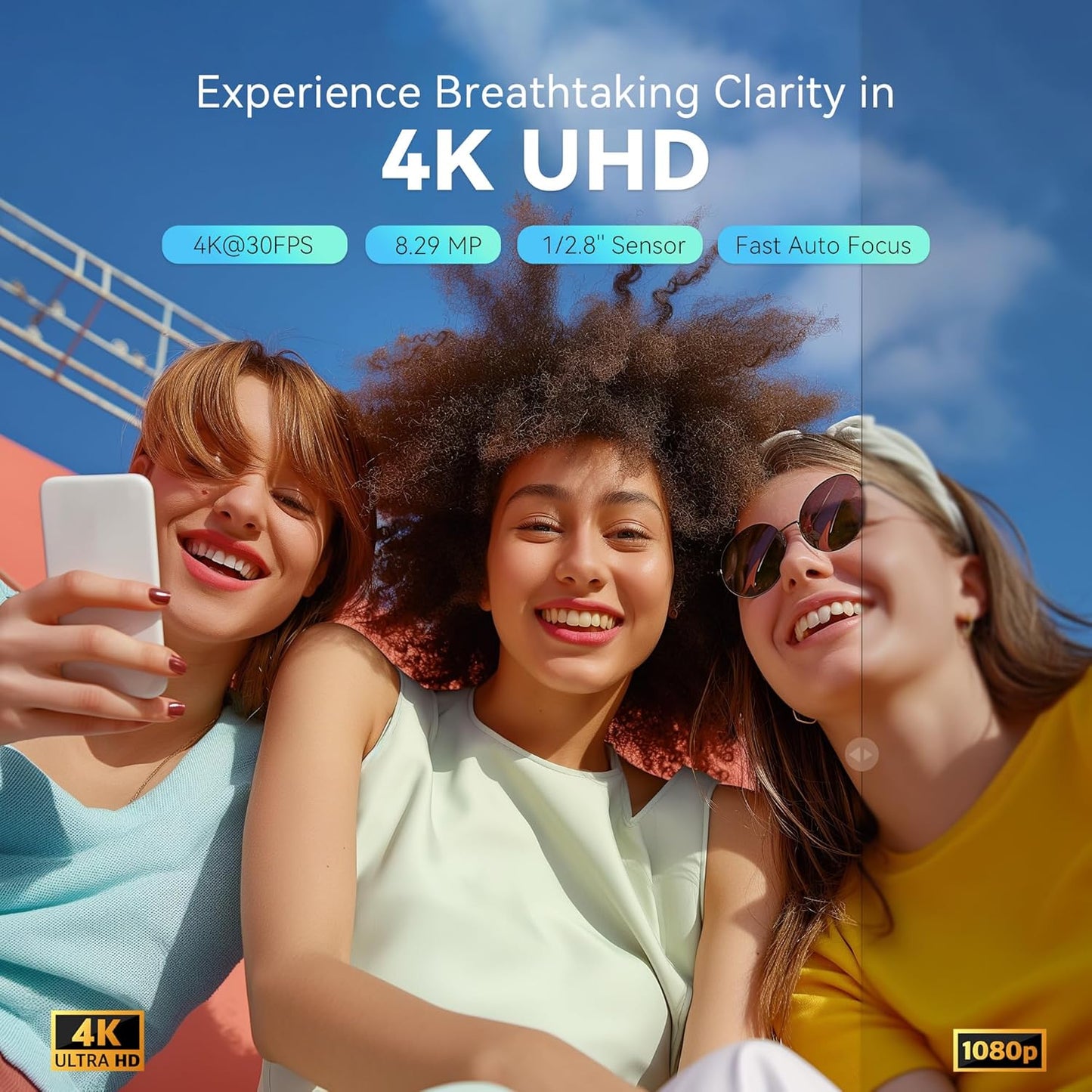 4K NDI PTZ Camera AI Auto-Tracking 20X Optical Zoom HDMI IP Live Streaming SDI USB3.0 PoE LAN Supports for Church Worship Event Video Conference YouTube OBS vMix Zoom Teams and More