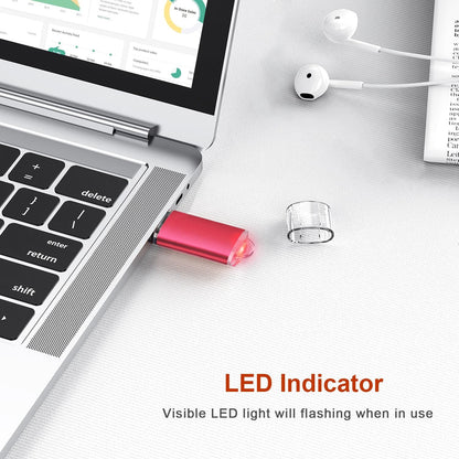 TOPESEL 32GB 10 Pack USB Flash Drive Flash Drive 2.0 Memory Stick Fold Storage Thumb Stick Jump Drive Pen Swivel Design for PC laptops, Tablets, TVs, car Audio (5 Mixed Colors)