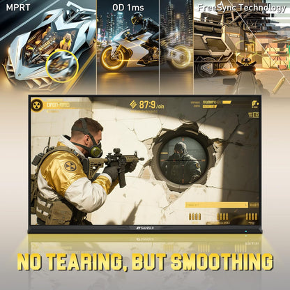 SANSUI 24.5 Inch Gaming Monitor 300Hz, QHD 2560×1440 Computer Monitor, 1ms Fast IPS Panel with 2× HDMI + 2× DP Ports, 130% sRGB Eye Care VESA Support (DP Cable Included ES-G25F6Q Pro)