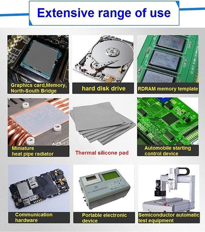OwlTree 3 Pack Thermal Pads, 100x100mm, 0.5mm, 1mm, 1.5mm, Highly Efficient Thermal Conductivity 12.8W/mK, Heat Resistant Silicone Grease for Laptop Heatsink, CPU, GPU, SSD, IC, LED Cooler
