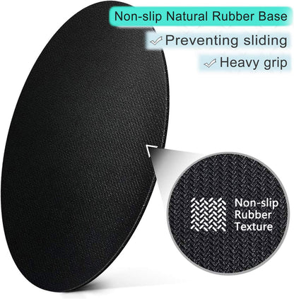 ITNRSIIET Round Mouse Pad with Stitched Edge Premium-Textured Waterproof Non-Slip Rubber Base Desktop Protection Mat Diameter 8.7 inches, Gray Marbling