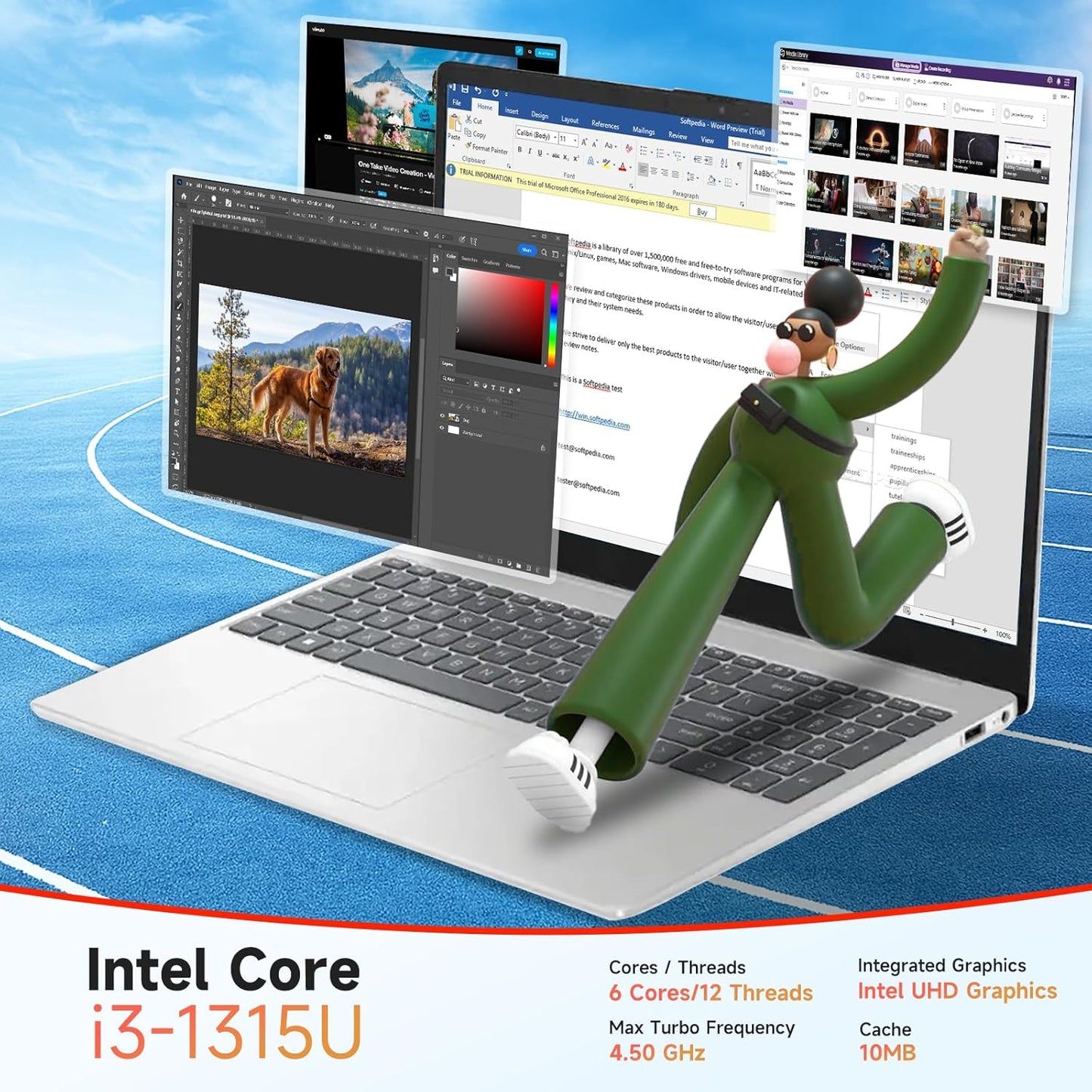 HP 2025 15.6" Touchscreen Laptop Computer, Intel Core i3-1315U(Up to 4.5GHz), 64GB RAM, 2TB SSD, Windows 11 Pro, Copilot AI, HD Display, Wi-Fi 6, Bluetooth 5.3, w/Accessories for Business & Student