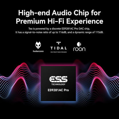 Khadas Tea Portable Headphone Bluetooth Amplifier,HiFi Hi-Res DAC USB Bluetooth 5.0, LDAC/aptX HD, PCM, DSD, MQA 32bit/384KHz ESS ES9281ACPro Qualcomm QCC5125 (Teal Blue)