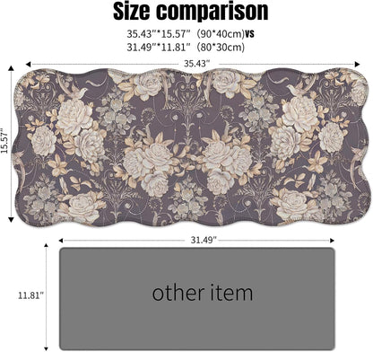 Galdas Gaming Mouse Pad XXL XL Large Long Extended Big Mousepad Non-Slip Rubber Keyboard Mouse Pad with Stitched Edges for Laptop Home Office (35.48x15.75x0.08 Inch)