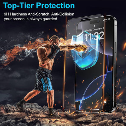 Mothca 2 Pack Matte Glass Screen Protector for iPhone 16 Pro 6.3-inch [Auto Fit Box Dust-Free] Edge to Edge Full Coverage Anti-Glare & Anti-Fingerprint Tempered Glass, Bubble Free, Smooth as Silk