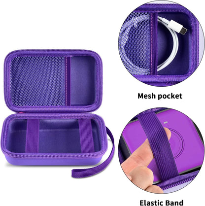 Travel Case for UCOMX for Nano/for Iseyyox/for LISEN/for RTOPS 3 in 1 Wireless Charger, Foldable Magnetic Charging Station Storage Holder Bag for Fast Charge Pad Cable and Adapter, Purple-Box Only