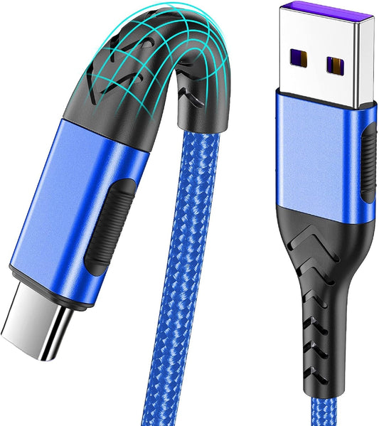 Durcord USB-C Charger, 16ft Fast Charging USB-C Cable, Compatible with iPhone 15 Pro/Plus/Max/Android - Blue