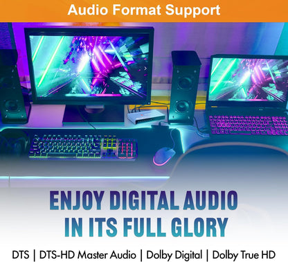 J-Tech Digital 4K 60Hz 4x1 HDMI & USB-C Switch | 3 HDMI + 1 USB-C Input, 1 HDMI Output | Compatible w/HDR & Dolby Vision | IR Remote, Auto Switch, CEC, Digital Audio [JTECH-4KSW3H1C]