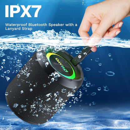 OHAYO 40W Wireless Portable Bluetooth Speaker with Lights, IPX7 Waterproof, Loud Sound, RGB Lights,TWS Pairing, AUX&TF-Card in, for Home/Party/Travel/Outdoor/Beach