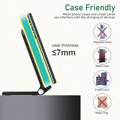 15W Wireless Charger Stand, Foldable Charging Station for Samsung Galaxy S25 S24 S23 S22 S21 S20 Ultra S10 S9 S8 S7 Note10 9 8 7, Desk Stand Up Phone Charger iPhone 16 15 14 13 12 Pro Max