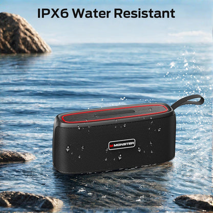 Monster Shock Portable Bluetooth Speaker,30W Loud Sound, IPX6 Waterproof Speaker,17 Hours Playback, Bluetooth 5.4 TWS Pairing Portable Wireless Speaker for Home, Outdoors