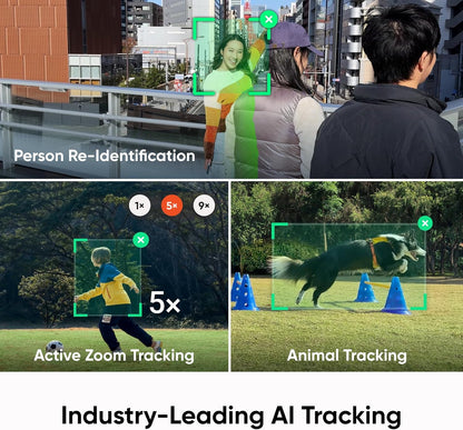 Insta360 Flow 2 Grey - Foldable AI Phone Gimbal, AI Tracking, Multi-Person Tracking, Built-in Tripod/Selfie Stick, Remote Control, iPhone/Android Portable Stabilizer