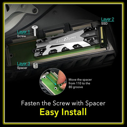 Addlink A95 4TB M.2 SSD Gaming PC Storage Expansion with Heatsink, up to 7200 MB/s, Internal Gaming SSD -2280 PCIe NVMe Gen4X4 3D TLC with Dram NAND SSD