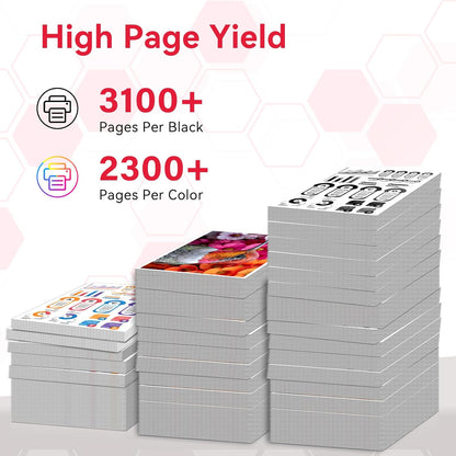 LEMERO Compatible 054H Toner Cartridge Replacement for Canon 054 054H Toner Cartridges Set for Canon Color ImageCLASS MF644Cdw MF642Cdw LBP622Cdw MF641Cw Printer (Black Cyan Magenta Yellow, 4-Pack)