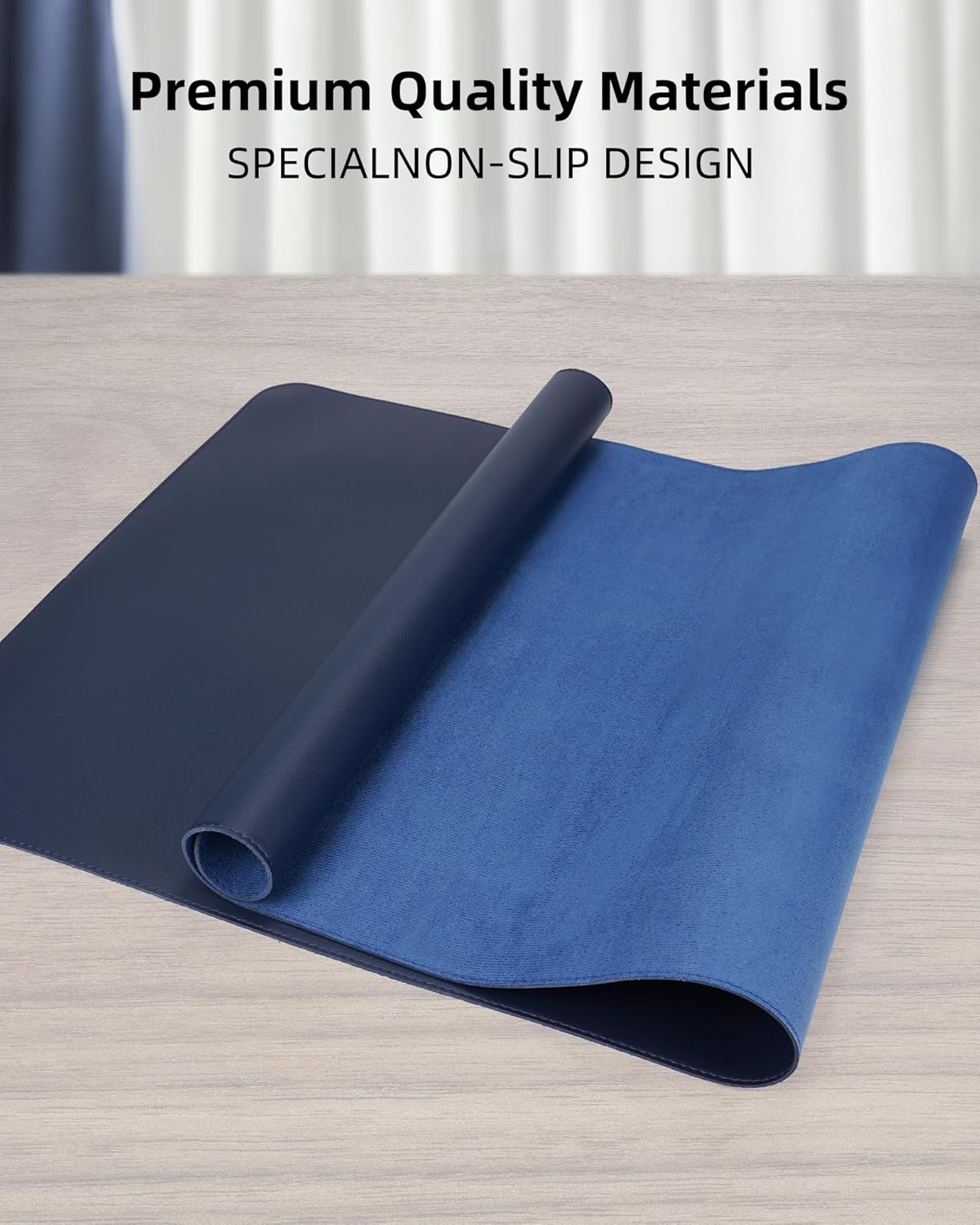 Large Desk Mat 55"x24" - Premium Non-Slip Desk Pad, Waterproof and Scratch-Resistant Office Desk Protector, Large Desk pad Workspace Mat for Home and Office(Midnight Blue)