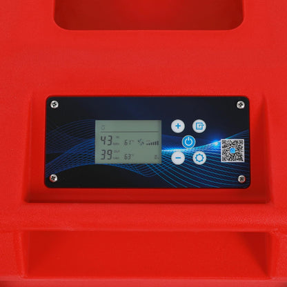 Mounto MOUNTO 268Pints LGR Commercial Compact Dehumidifier with Pump and Drain Hose, LGR Portable Dehumidifier with wheels for Home, Basements, Garages, and Job Sites (Red)