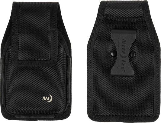 Nite Ize Clip Case Hardshell Universal Rugged Holster - Protective Phone Holder with Belt Clip - Holster for Men's & Women's Belts - Utility Belt Phone Pouch - X-Large, Black