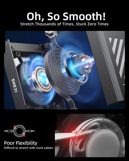 [ Retractable] 4-in-1 Compatible with USB C to Lightning Cable, 60W High-Speed Charging & Fast Data Transfer,CarPlay & Android Auto Support Multi Charger Cord Combo for iPhone/Samsung/iPad,3FT