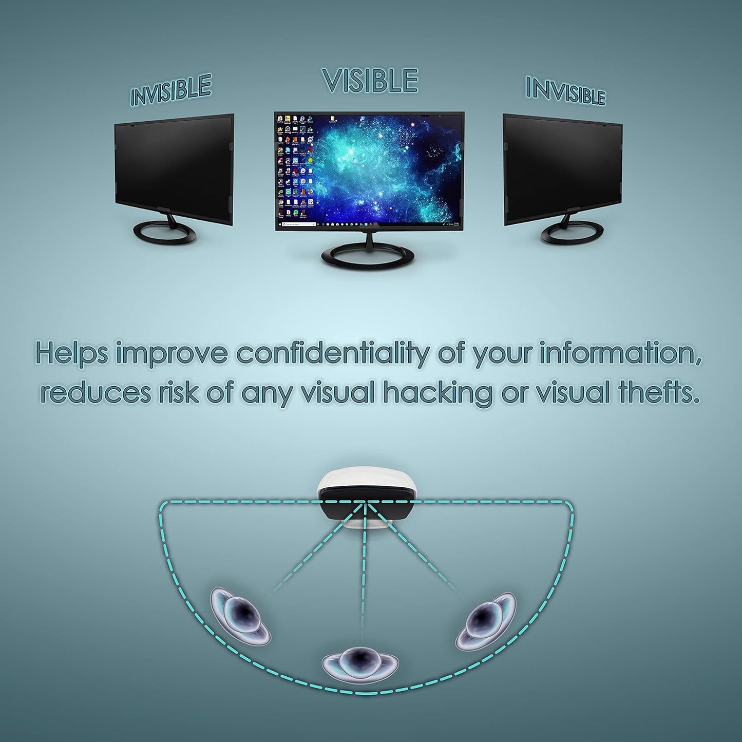 Premium Privacy Screen Filter for 19.5 Inches (Monitor Screen Measured Diagonally) Desktop Computer Monitor. Screen Protector size is 17 inch width x 9.6 inch height. Anti-Glare and Anti Blue light